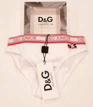 DOLCE &amp; GABBANA Junior Underwear RED Logo D&amp;G Baby GIRLS White XS Free S... - £34.71 GBP