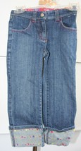 gymboree Jeans Girls Size 8 Sequined Hem pink stitching EUC - $10.88
