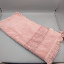 VTG Cannon Monticello Santa Cruz Towel Set Pink Sculpted Fringe USA - €12,74 EUR
