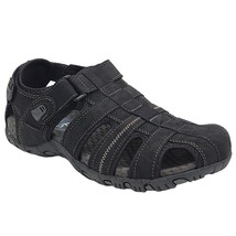 Nunn Bush Men Fisherman Sport Sandals Rio Bravo Size US 8M Black Faux Le... - £38.77 GBP