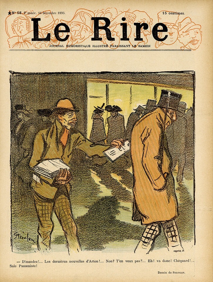 Le Rire - Panama by Théophile Alexandre Steinlen Circa 1890 - $144.05