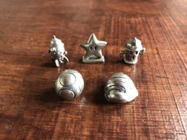 Nintendo Monopoly Collector’s Edition 5 Replacement Tokens Pieces Pewter - $13.85