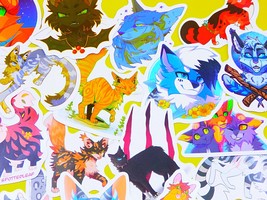 Warriors Cats Stickers Pack, 60 PCS a pack, Waterproof, Reusable, Very C... - $9.54 CAD