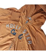 Hollister Youth Hoodie Size Large Orange Embroidered Full Zip Spell Out - £20.71 GBP