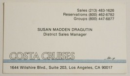 Costa Cruises Business Card Los Angeles Cruise Line bc1 - $3.95