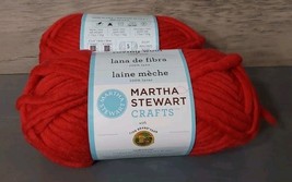 Martha Stewart Lion Brand Roving Wool Yarn 513 Pimento Red 5 Bulky 1.75o... - $19.65