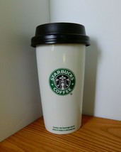 2009 Starbucks Coffee Old Logo Double Wall Ceramic Travel Cup Tumbler Mu... - £35.97 GBP