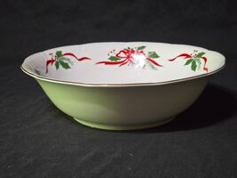 SOUTHINGTON By BAUM 9&quot; Vegetable Fruit Serving Bowl VICTORIAN HOLIDAY Po... - $22.57 CAD