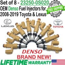 BRAND NEW Genuine DENSO 8Pcs Fuel Injectors for 2008-2019 Toyota Tundra 5.7L V8 - £325.51 GBP