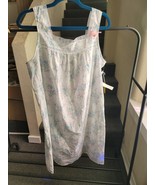 Vintage Gilead Cotton Blend Knee-Length Ruffle Nightgown Sleeveless MEDI... - $39.55