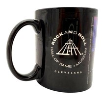 Rock And Roll Hall Of Fame Museum Cleveland Black Coffee Mug - $12.75