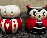 Johanna Parker Carnival Cottage Love Lady Bug &amp; Ghost Ceramic Mugs Cups ... - £15.33 GBP