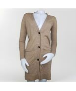 Pendleton Merino Wool Sweater Womens XXS Wheat Cardigan Duster Timeless ... - $50.86