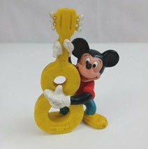 Vintage Disney Birthday #8 Mickey Mouse Playing Cello 3&quot; Figure Cake Topper - £7.71 GBP