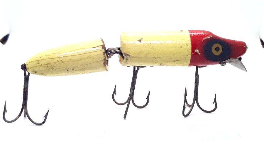 Heddon Vintage Fishing Lure Red White Joint and 14 similar items Heddon Vintage Fishing Lure Red White Joint and 14 similar items