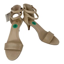 Vince Camuto Heels Maisley2 Beige Nude Double Ankle Straps 8 New - £39.32 GBP