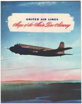 UNITED AIRLINES Maps of the Main Line Airway 33-pg Booklet © 1946 - £15.72 GBP