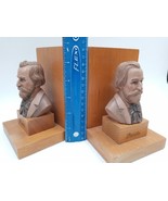 Vintage 1957 Anri de Mass Toriart Busts of Venri  Wood &amp; Resin Bookends ... - $42.39 CAD
