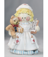 Enesco Nurse Rag Doll Figurine 1993 by Mary Rhyner 3.75&quot; No Box - £11.29 GBP