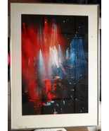 GENESIS Framed Picture With Double Exposure Vintage Kamin 61*44 cm 1980's NM - $450.00