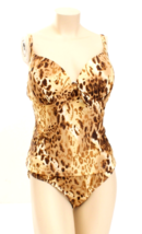 Rhona Sutton Safari Leopard Print 2 Piece Swim Suit Bottom Size 16 Top 3... - £47.41 GBP