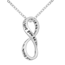 Infinity &quot;I love you to the moon and back&quot; Necklace Pendant 925 Sterling Silver - £24.15 GBP