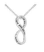 Infinity &quot;I love you to the moon and back&quot; Necklace Pendant 925 Sterling... - $587.14 MXN