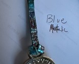 Brahmin blue metallic gold Replacement medal  Hangtag Brass Ship Oval - $35.63