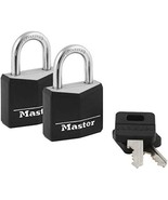 Master Lock 131T Covered Aluminum Keyed Alike Padlocks, Two Pack, Black,... - €20,68 EUR