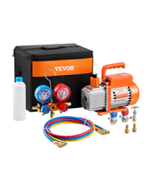 VEVOR 3.5 CFM AC Vacuum Pump and Gauge Set, Single Stage Rotary Vane HVA... - $138.45 CAD