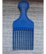 Vintage Goody Blue Hair Pick Textured Plastic Handle Lift Comb 6.5&quot; - $20.50 CAD