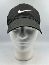 Nike Hat Cap Strap Back Black White Swoosh Golf Golfer Heritage86 Baseball Mens - $16.39