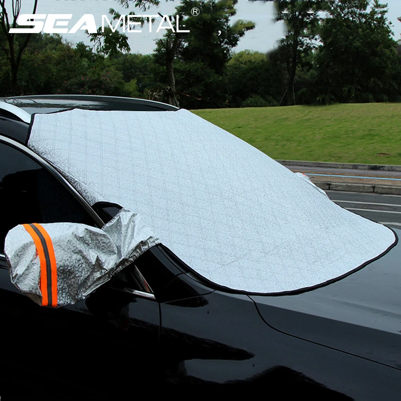 Universal Car Windshield Snow Cover Magnetic Car Windscreen Snow Covers Sunshade - £21.26 GBP+