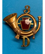 PENNSYLVANIA, NGP, D COMPANY, 3rd INFANTRY, 1st BRIGADE, CAP BADGE, ENLI... - $75.56 CAD