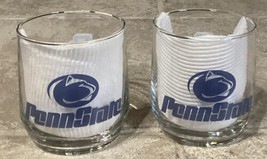 Lot Of 2 ~ Vintage Penn State Nittany Lions Rocks Drinking Glasses - $9.75