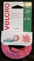10' Red Striped 3/4" Official Velcro Holiday Wrap Garland Christmas Wreath Decor - €10,72 EUR