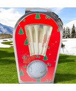 Top Flite Christmas Happy Holidays Golf Ball &amp; 5 Tee Gift Set Stocking S... - $17.45 CAD