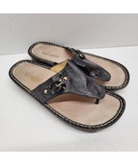 Alegria Women&#39;s 42 Black Leather Vanessa Slip On Thong Sandals Size 10.5-11 - $29.60