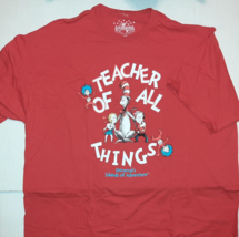 Universal Studios Dr Seuss Teacher Of All Things Red T Shirt XXL Cat In The Hat - £11.48 GBP