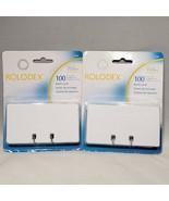 Lot of 2 Rolodex 100 Plain White Refill Cards 200 Total 2.25&quot; x 4&quot; BC 67558 - £11.98 GBP