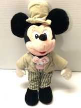 Disney Mickey Mouse In Top Hat and Tails 15&quot; Vintage Plush Figure - £11.87 GBP