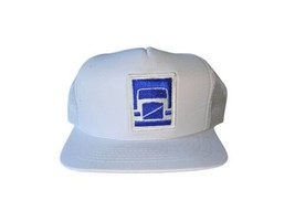 Vintage Trucker Hat Cap White Snapback Youngan Embroidered 90s Y2K Rope - £9.85 GBP