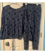 Harry Potter Wizarding World Womens Sz Medium 2 PC Blue Pajama Sleepwear Set - $20.37 CAD