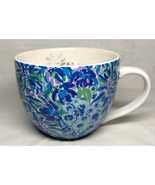 Lilly Pulitzer Mug Blue White Green Purple design Coffee/Tea Cup 12 Oz T... - $19.02 CAD