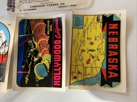  VINTAGE NEBRASKA ZION HOLLYWOOD SOUVENIR WATER DIP TRAVEL DECAL STICKER - $43.55