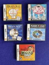 Brain Training Nintendo DS Game Lot Of 6 Games - Big Brain, Brain Age + More - £14.83 GBP