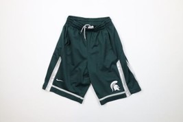 Nike Boys Medium Michigan State University Basketball Shorts Green Polye... - $24.70