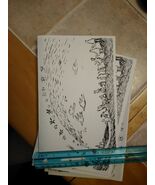 Christmas card 6 pack- The Road to Bethlehem - Brushpen and ink  - $7.50