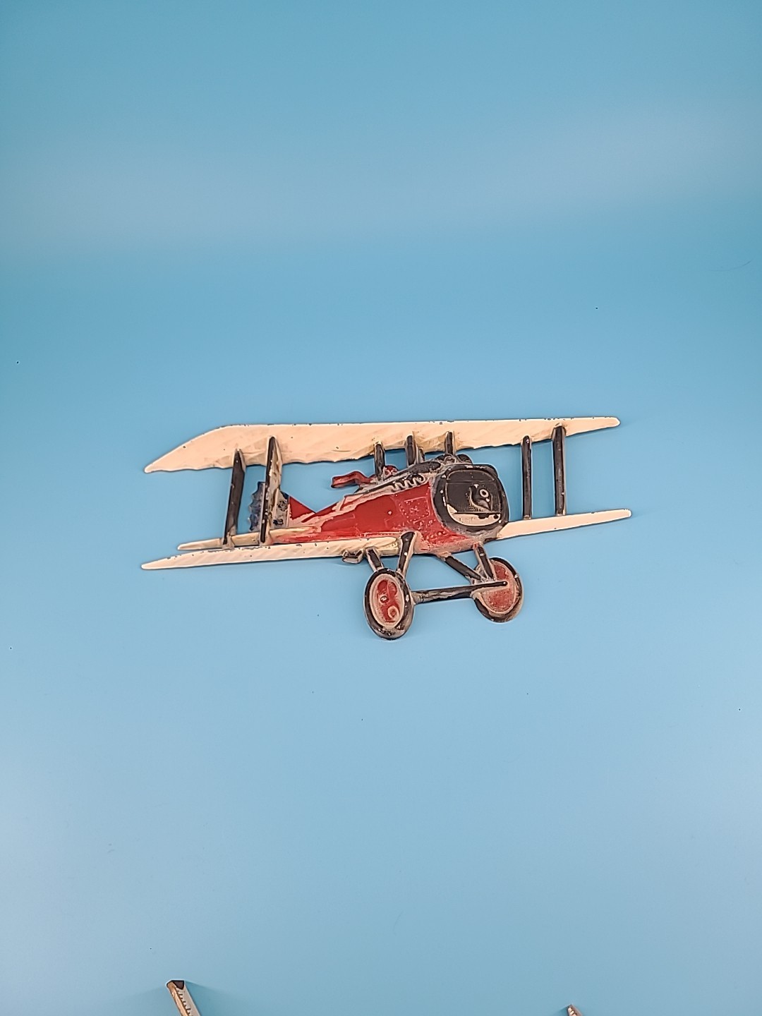 Vintage 1975 Homco Red Metal Biplane Plane Wall Décor Plaque 1232  USA Box5 - $7.95