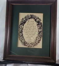 Framed Folk Art Proverb &quot;If I should live to a ripe old age...&quot; Wood 9.5 x 11.5 - £9.50 GBP